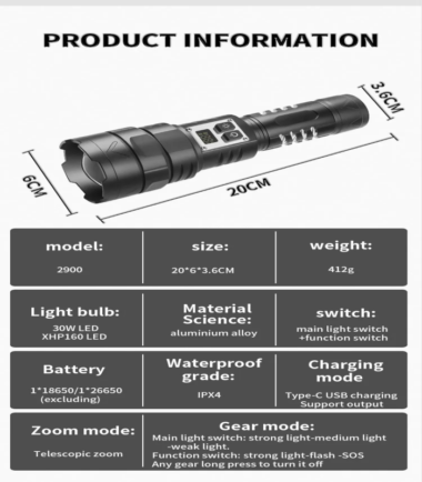 30WXhp60Tactical-Flashlight6